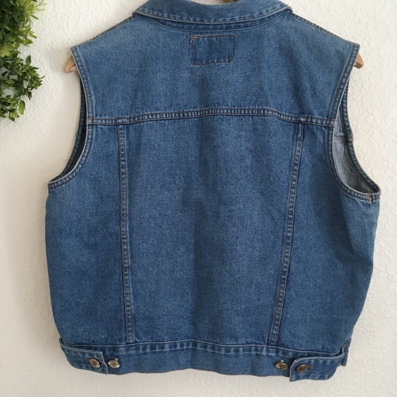 Vintage Timeless Tickets Denim Vest - Picture 2 of 6